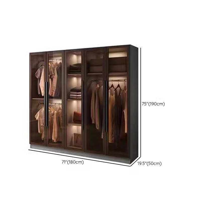 Ink Casual Lumber Wardrobe with Soft Close Door, Interior Shelves, and Hanging Rod - image 16