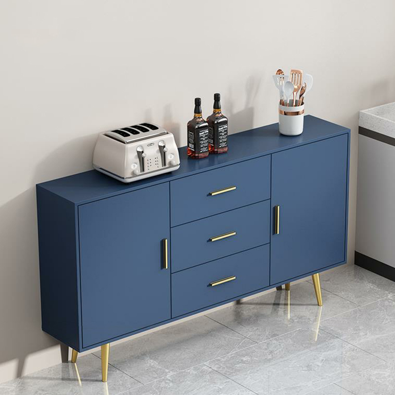 Floor Freestanding Buffet Table with Kitchen Appliance Storage for Living Room in a Glam Style - image 6