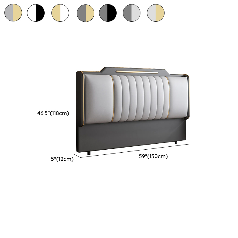 Modern Simple Style Panel Headboard in Natural Wood with No Distressing, Rectangle Shape for King/Queen/Full Bed, Featuring Sponge Upholstery and Standard Height - image 12