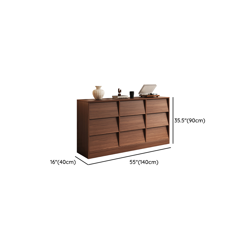 Cocoa Casual Natural Wood Console Dresser/Bachelor Chest with 9/6/3 Drawers in Horizontal/Vertical Orientation - image 14