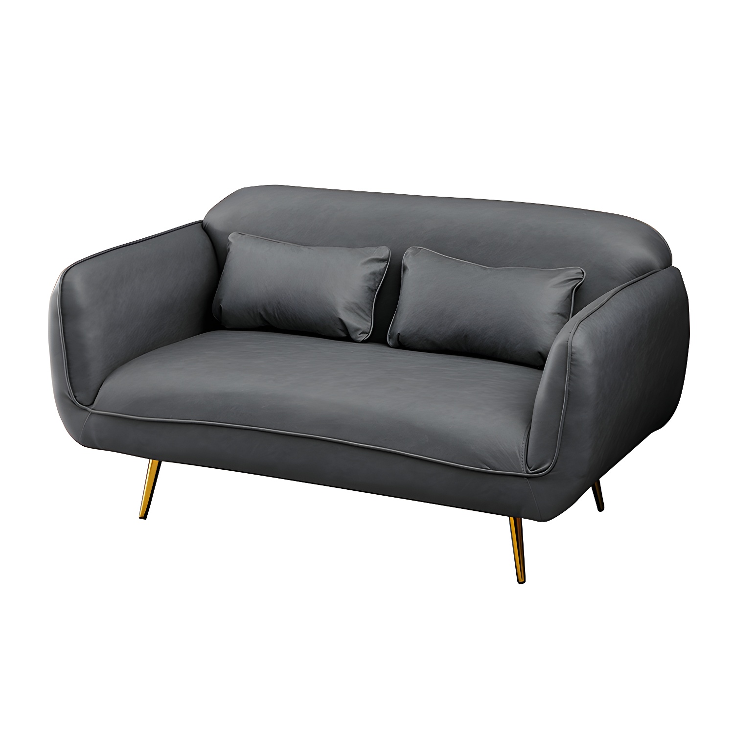 Glam Tight Back Loveseat with Flared Arm and Extra Pillows for Home and Apartment - image 13