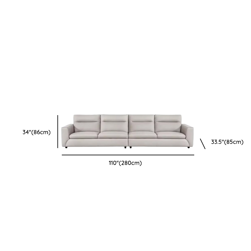 Durable Straight Scratch-proofed Sofa Couch with Pillow Back, Faux Leather, 2-piece Set, Horizontal Orientation, Square Arm - image 10