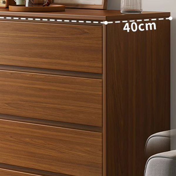 Elegant Brown Wood Double Dresser with Drawers, Modern Style - image 8