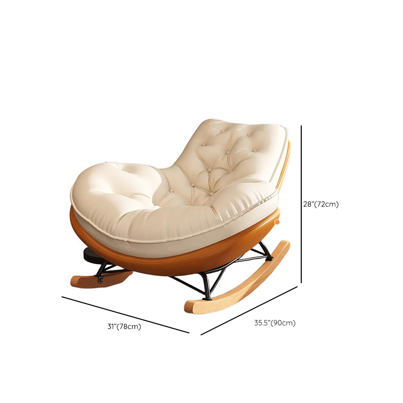 Art Deco Alloy Rocking Chair with Water Proof Upholstery and Flared Arm - image 13