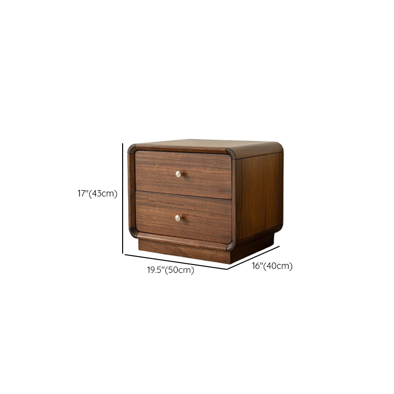 Cocoa Stylish Drawer Storage Nightstand with Walnut Countertop - image 7