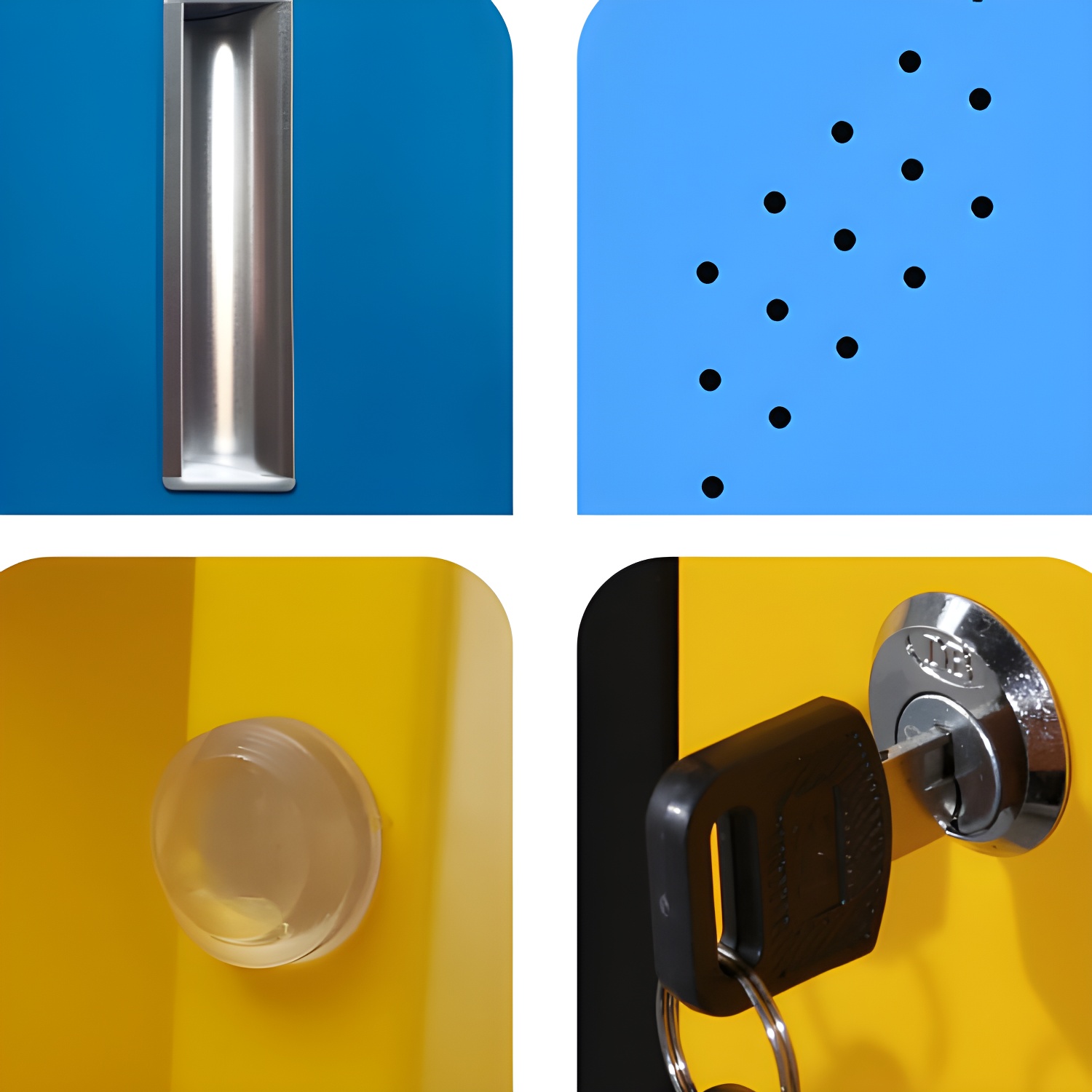 Contemporary Wardrobe 6-Door Metal Wardrobe Closet, 35.43" D x 16.53" W x 70.87" H - image 13