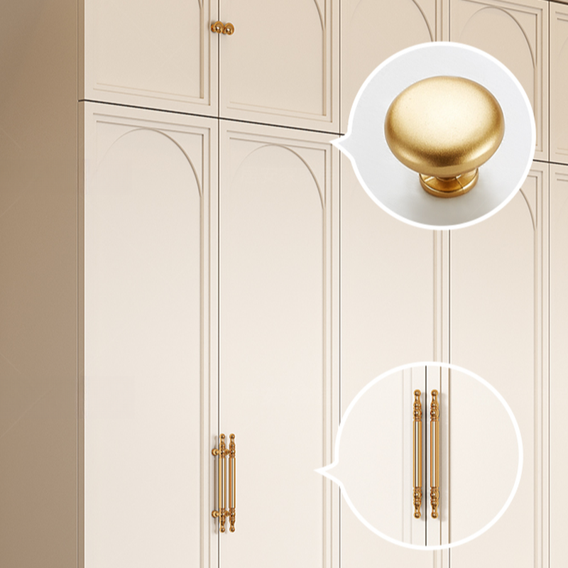 White Minimalist Laminate Wardrobe Closet with Compartments, Soft Close Door, Interior Shelves, and Clothing Rod - image 4