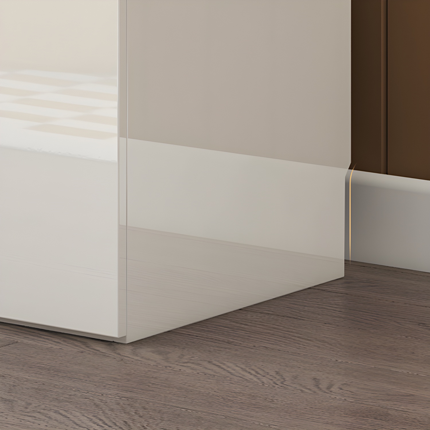 Modern White Wood Wardrobe Armoire - Drawers and Shelves Included - image 7