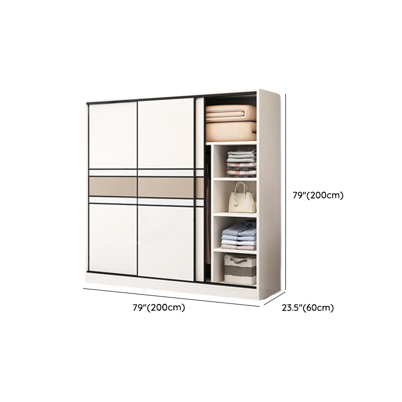White Modish Manufactured Wood Independent Armoire Cabinet with Soft Close Drawer, Soft Close Door, and Interior Shelves - image 12
