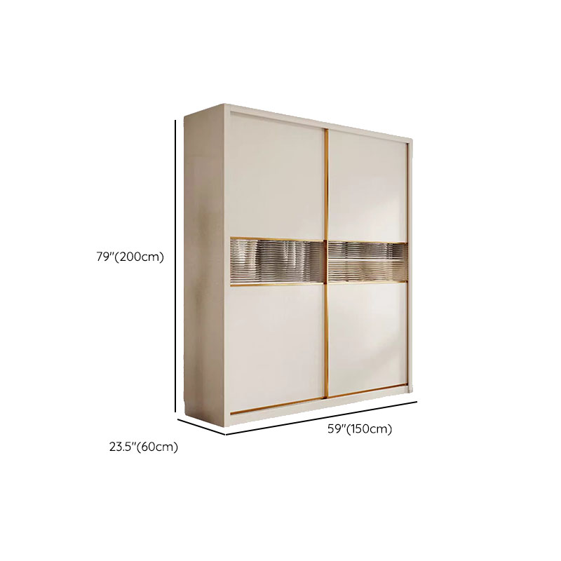 White Modish Manufactured Wood Independent Armoire Cabinet with Soft Close Drawer, Interior Shelves, and Clothing Rod - image 12