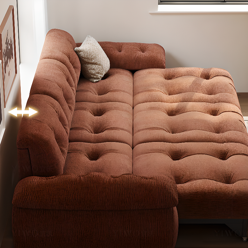 Standard/Single Sofa in Soft-pile Fabric, Amber Color with 1 Pillow - image 4