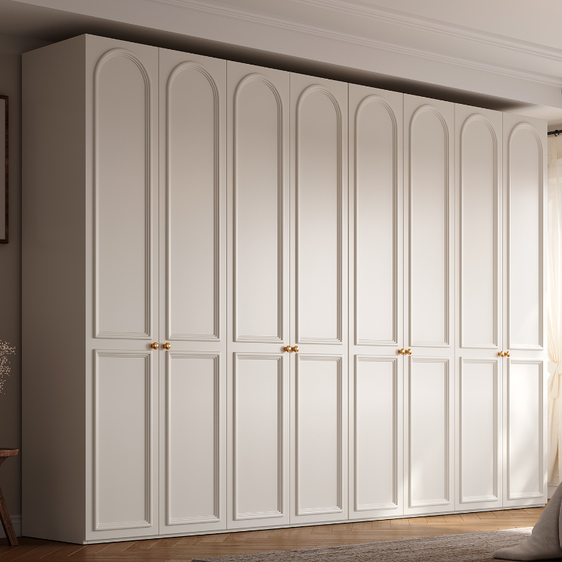 White Casual Wood Independent Armoire Cabinet with Soft Close Drawer, Soft Close Door, and Interior Shelves