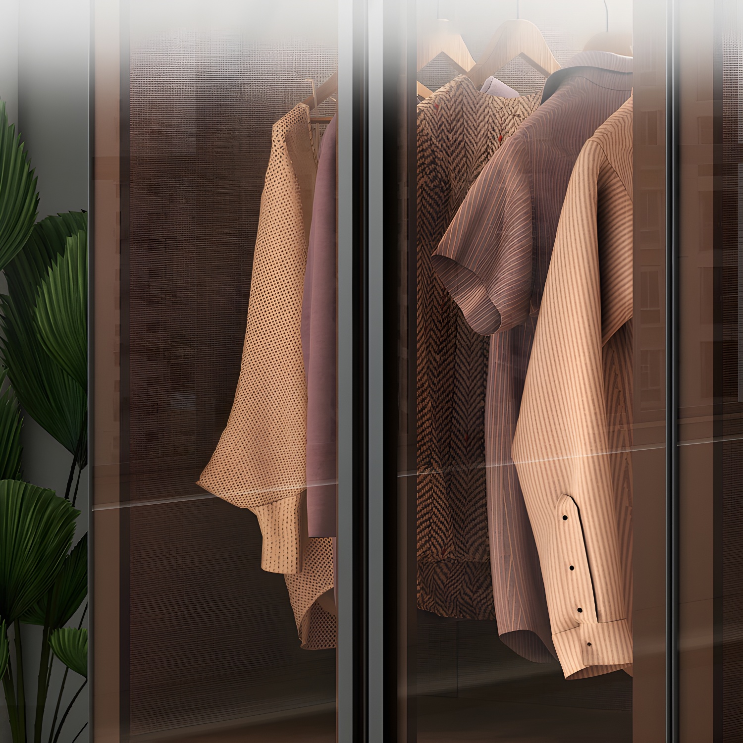 Modern Style Storage Cabinet Mirrored Finish Cabinet with Glass Door - image 6