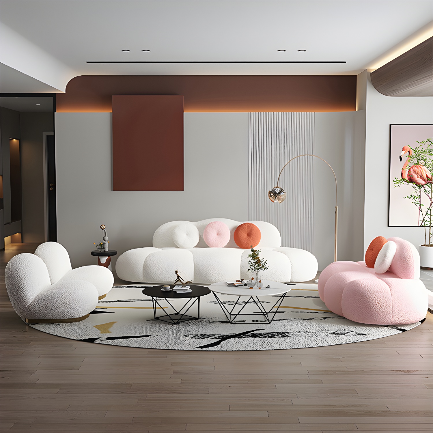 Contemporary Stationary Living Room Armless Standard Cushions Sofa - image 26