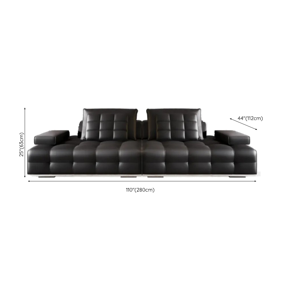 Versatile Black Sofa, Straight/L-Shape, 7-Seater, Horizontal/Right Hand Facing Orientation - image 10