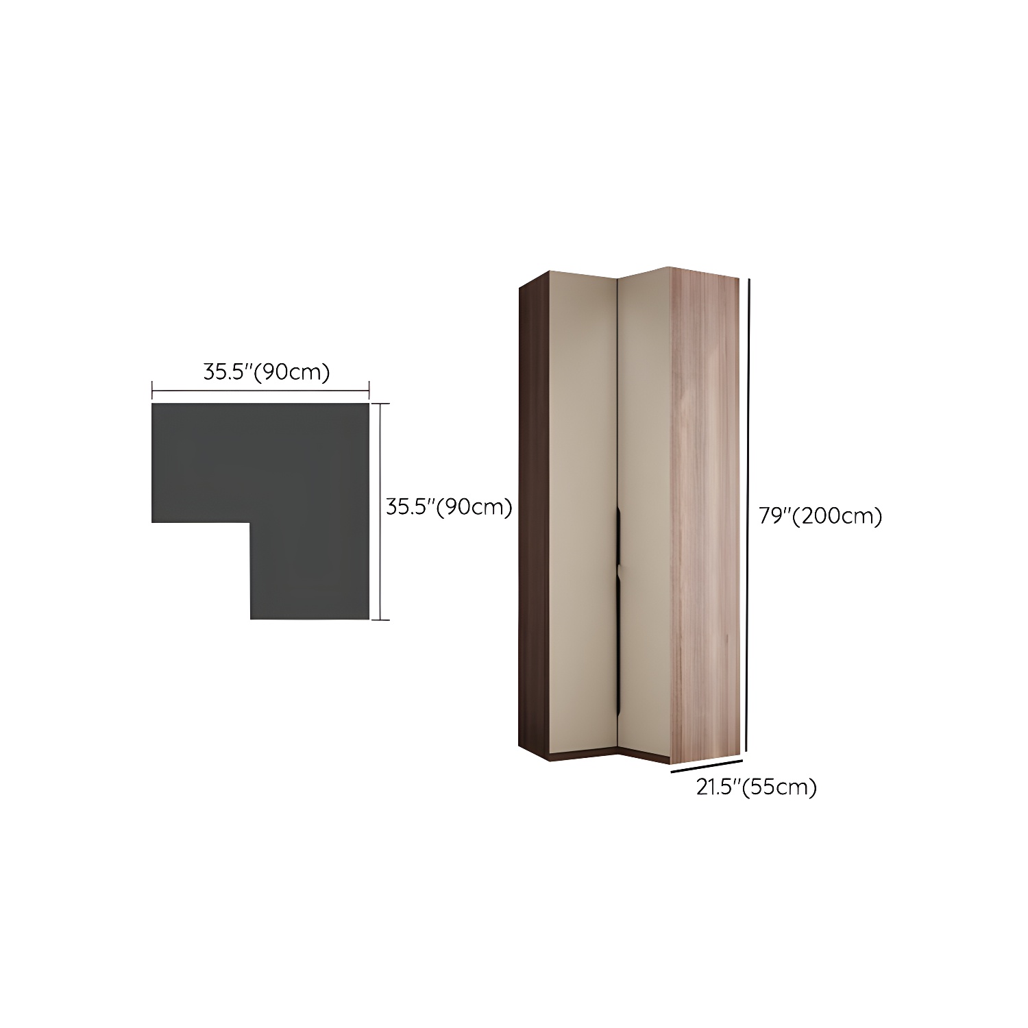 Hinged Wardrobe Cabinet Engineered Wood Wardrobe Armoire for Home - image 23