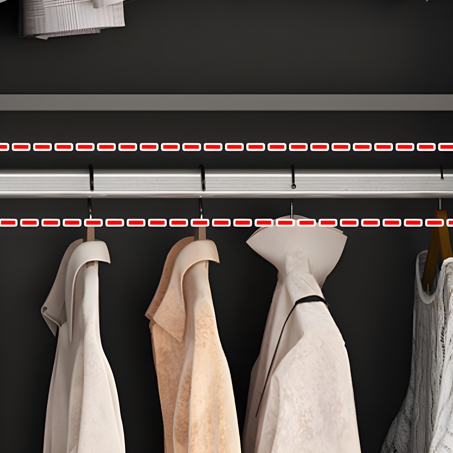 Modern Wooden Frame Wardrobe Freestanding Multifunctional Wardrobe Tempered Glass Doors - image 8