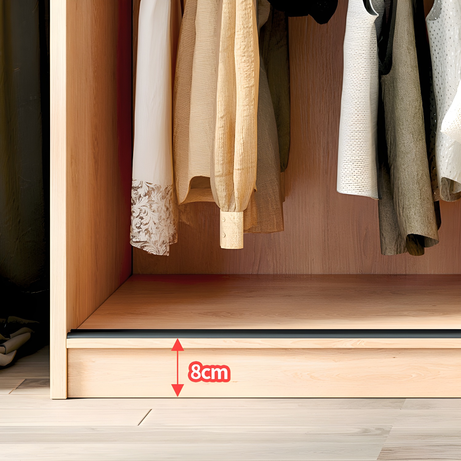 Engineered Wood Wardrobe Armoire with Drawer Modern Wardrobe Closet - image 6