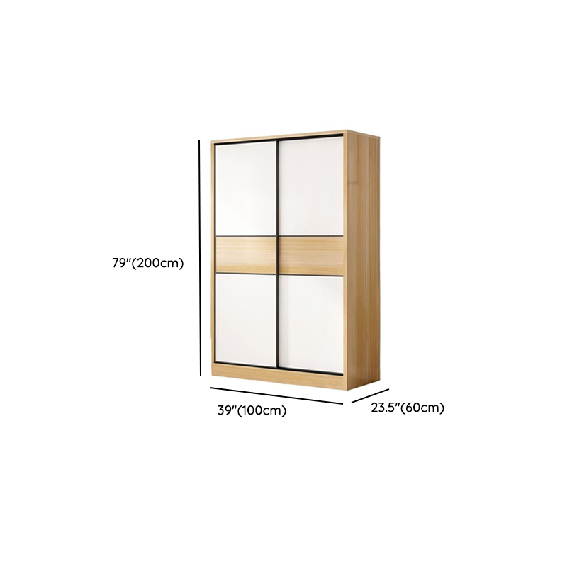 Chalk Minimalist Laminate Cabinet Armoire with 3-Drawer/4-Drawer, Interior Shelves, and Clothing Rod - image 14