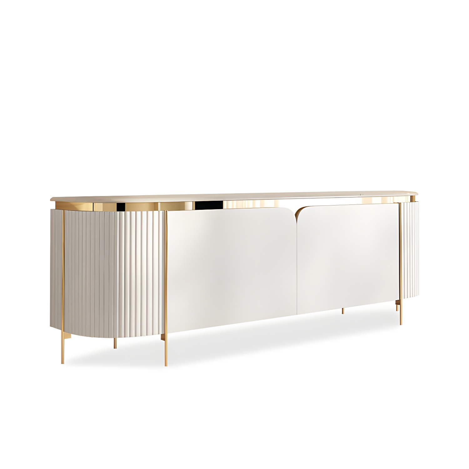 Marble TV Media Console Contemporary TV Console for Living Room - image 3