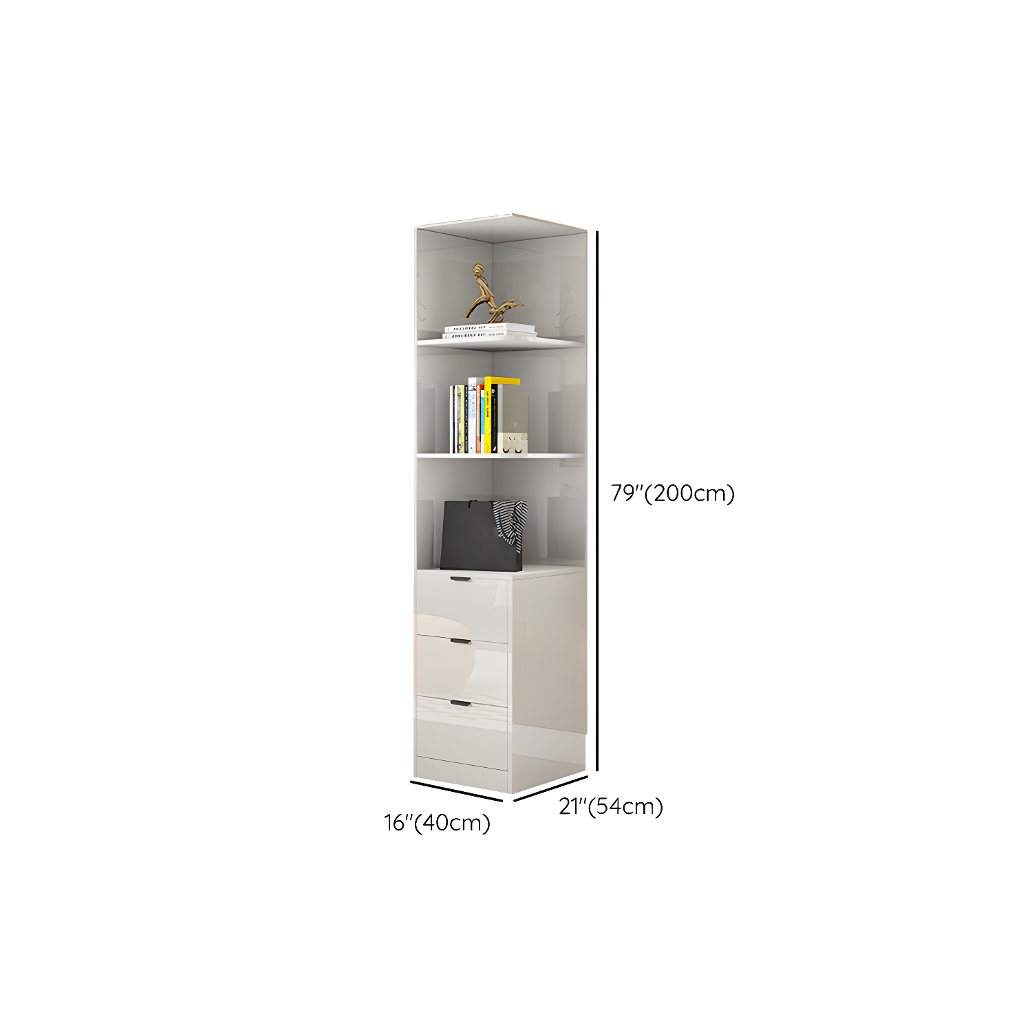 Hinged Wardrobe Armoire with Shelves White Wardrobe Closet for Home - image 33