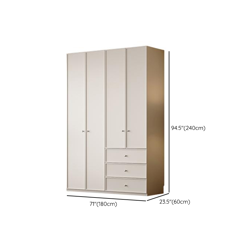 Chalk Modern Wooden Standalone Almirah with 3-Drawer/6-Drawer, Interior Shelves, and Hanging Rod - image 18