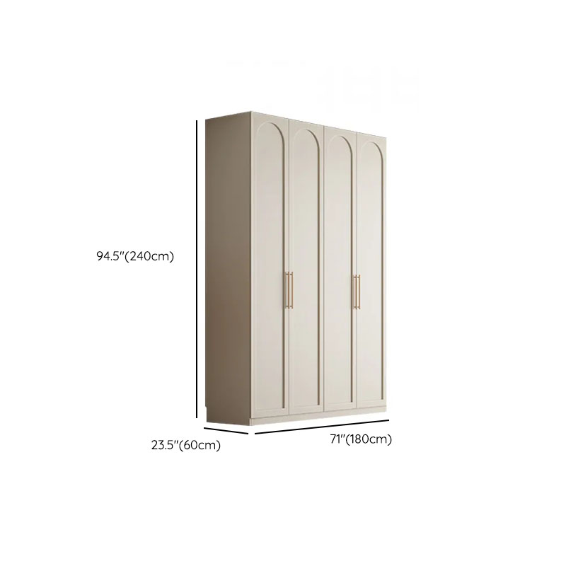White Casual Manufactured Wood Independent Armoire Cabinet with Compartments, Soft Close Door, and Interior Shelves - image 20