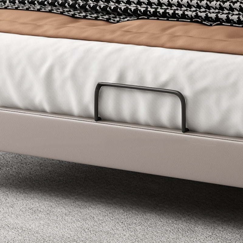 Grey Solid Color Platform Bed with Timber Frame for Living Room - image 6