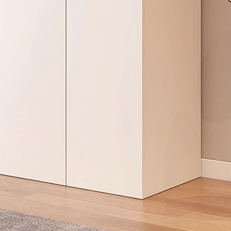 Chic White Wood Wardrobe Armoire with Clothing Rod & Shelves - image 7