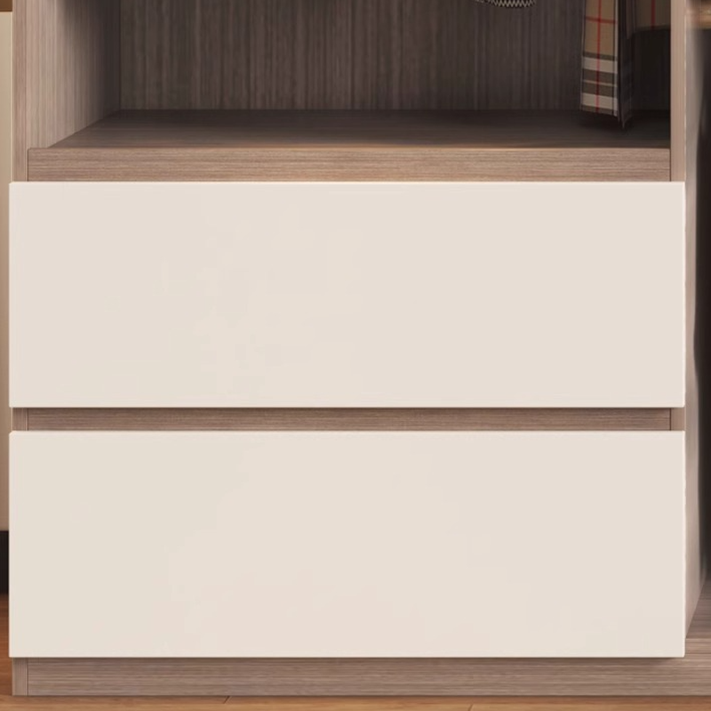 Beige Modish Armoire Cabinet in Manufactured Wood with Soft Close Drawer, Soft Close Door, Interior Shelves, and Clothing Rod - image 7
