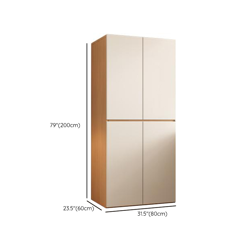 Wood Grain Minimalist Laminate Wardrobe Closet with Soft Close Drawer, Soft Close Door, Interior Shelves, and Clothing Rod - image 10