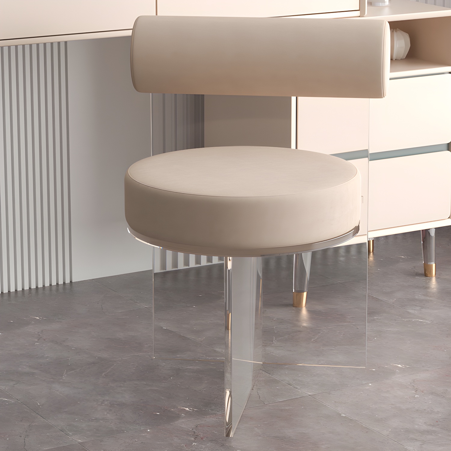 Modern Clear Leg Side Chair with Solid Back and Low Back Heights for Kitchen & Dining - image 19