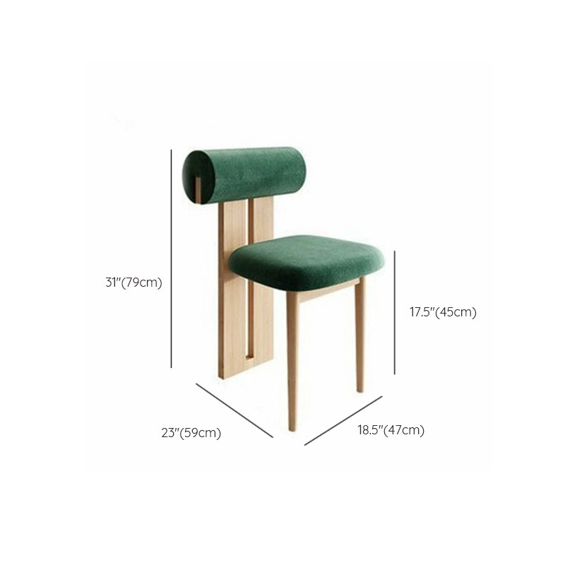 Modern Upholstered Armless Kitchen & Dining Chair, Open Back, Wood Ash, 1 Piece - image 34