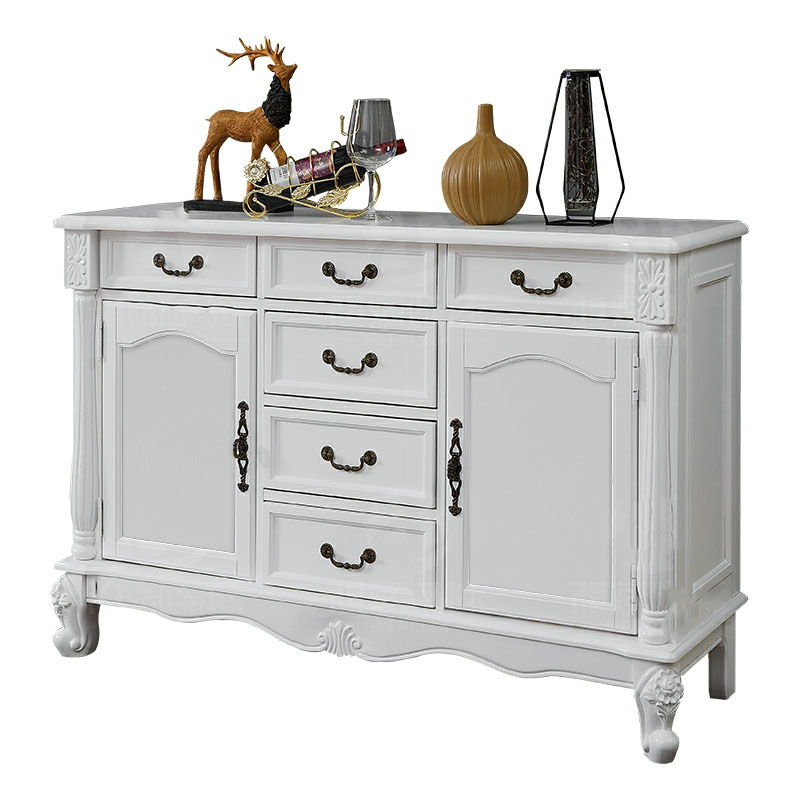 Traditional Wooden Sideboard with Storage Cabinets and Drawers - image 8