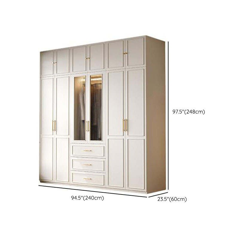 Modern Manufactured Wood Standalone Almirah with Soft Close Drawer, Soft Close Door, Interior Shelves, and Hanging Rod - image 25