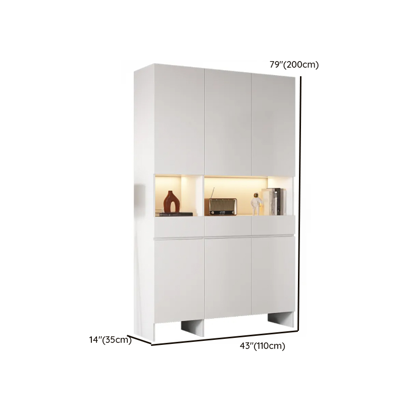 Trendy Rectangle Accent Cabinet with Hutch, Changeable Shelf, Groove Handles, Multi-Color Top, and Soft Close Drawer - image 24