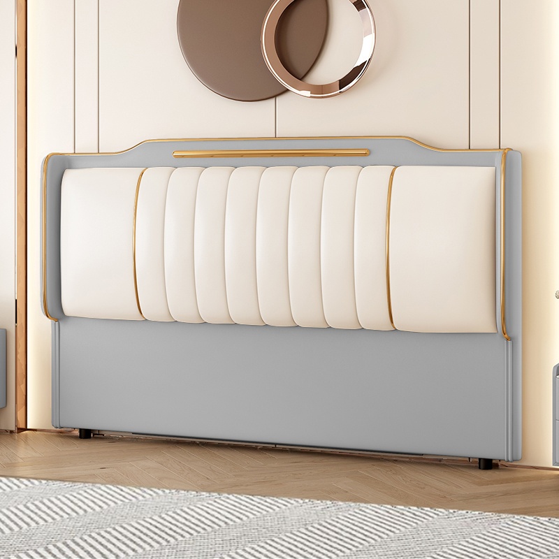 Simplistic Style Wingback Headboard with No Distressing in Pine Wood, Featuring Camelback Shape for King/Queen/Full Bed, Sponge Upholstery Fill, and Standard Height - image 9