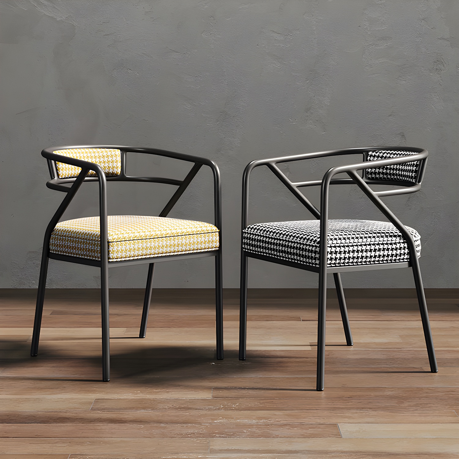 Glam Dining Chair Open Back Upholstered Dining Side Chair with Metal Legs - image 26