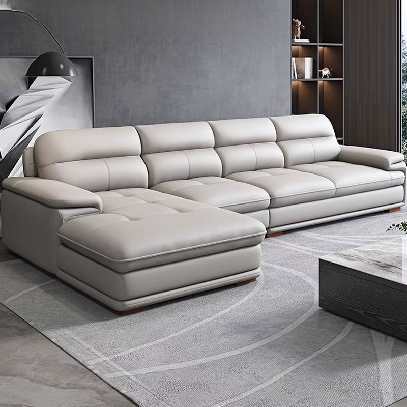 Versatile Straight/L-Shape White Sofa/Sofa Recliner with Horizontal/Right Hand Facing Orientation