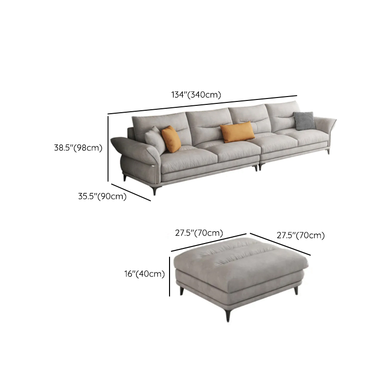 L-Shape/Straight Reversible/Horizontal Sofa Chaise/Sofa with Natural Wood Frame for Seats 5 - image 15