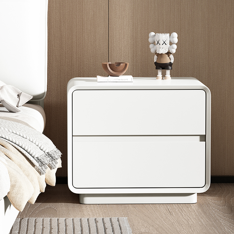 Modish Drawer Storage Bedside Table with 2 Drawers and Laminate Countertop - image 4