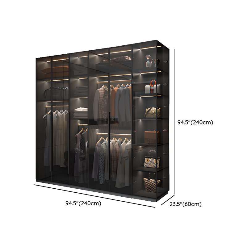Midnight Black Unattached Lumber Armoire Cabinet with Soft Close Door, Interior Shelves, Clothing Rod and Soft Close Drawer - image 26