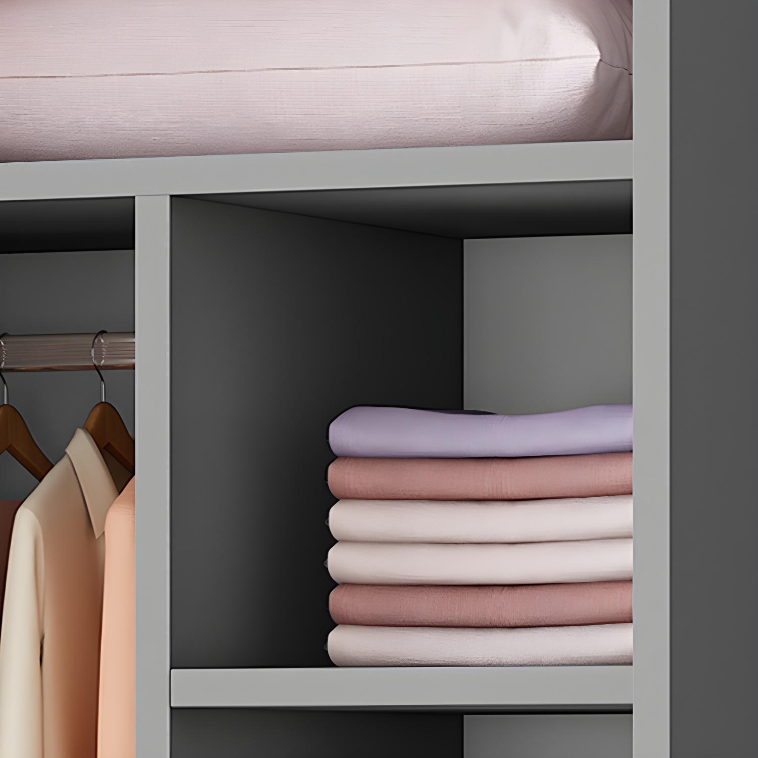 Modern Wood Wardrobe Armoire with Sliding Doors and Shelves Included - image 11