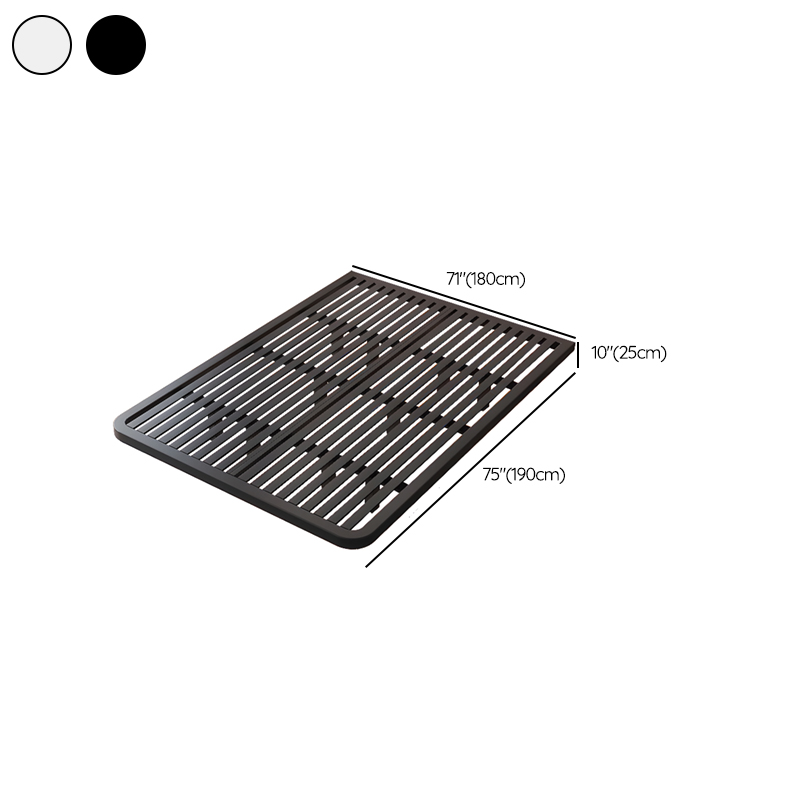 Trendy Alloy Floating Bed Tool-Free Assembly Bedroom, White/Black - image 16