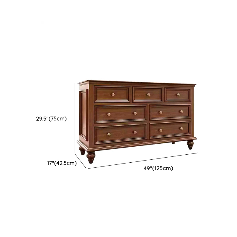 Cocoa Trendy Ash Wood Console Dresser/Semainier with 9/7/6 Drawers, Integrated Cable Management, Horizontal/Vertical - image 14