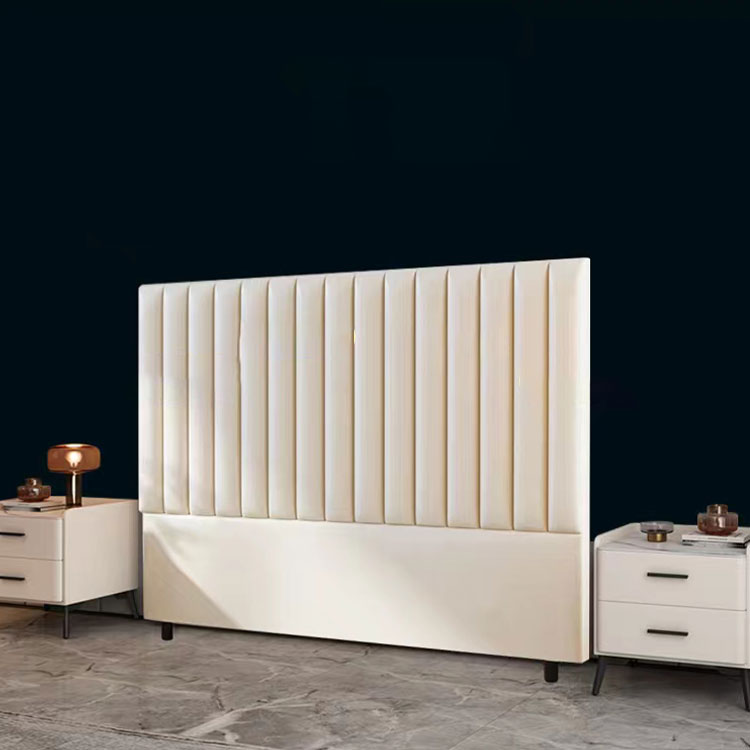 Modern Upholstered Pine Headboard with Leather Upholstery and Wood Legs - image 15