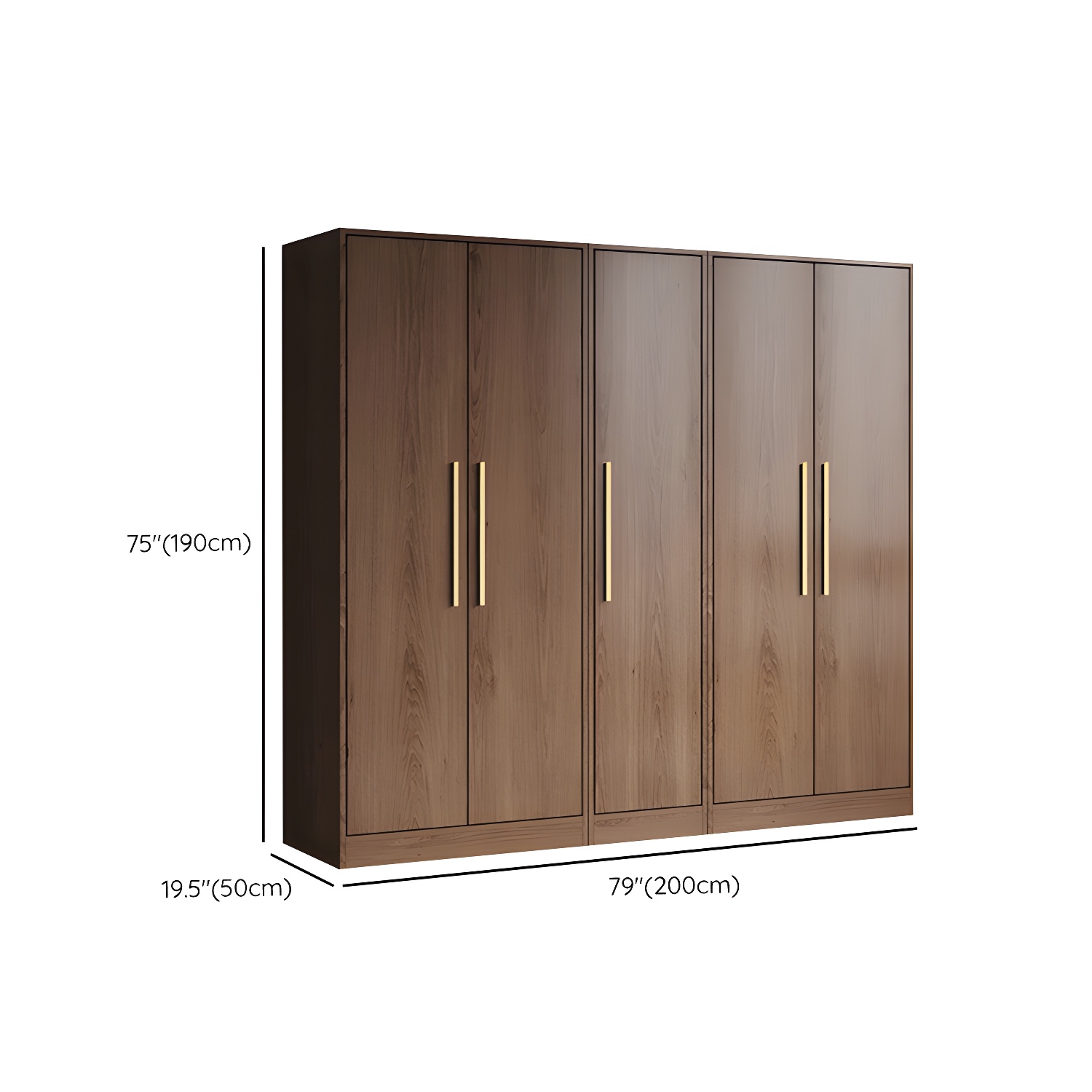 Wood Grain Design Armoires & Wardrobes with Soft Close Door and Storage Space - image 20