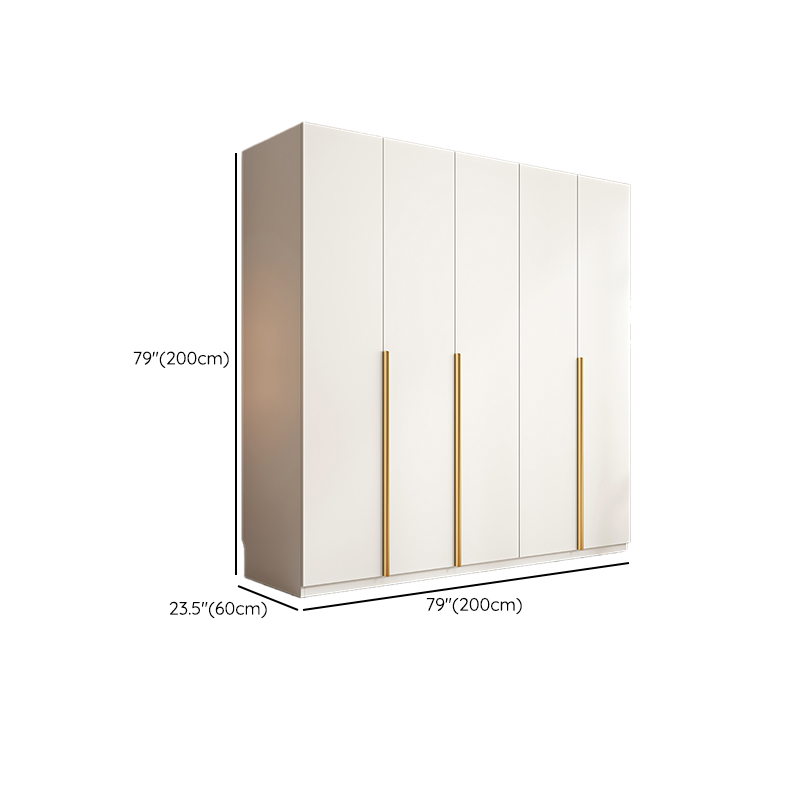 White Modish Wooden Armoire Cabinet with Soft Close Drawer, Soft Close Door, Interior Shelves, and Clothing Rod - image 7
