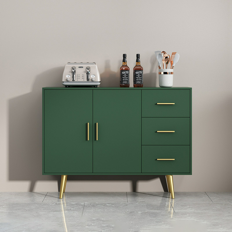 Floor Freestanding Buffet Table with Kitchen Appliance Storage for Living Room in a Glam Style - image 3