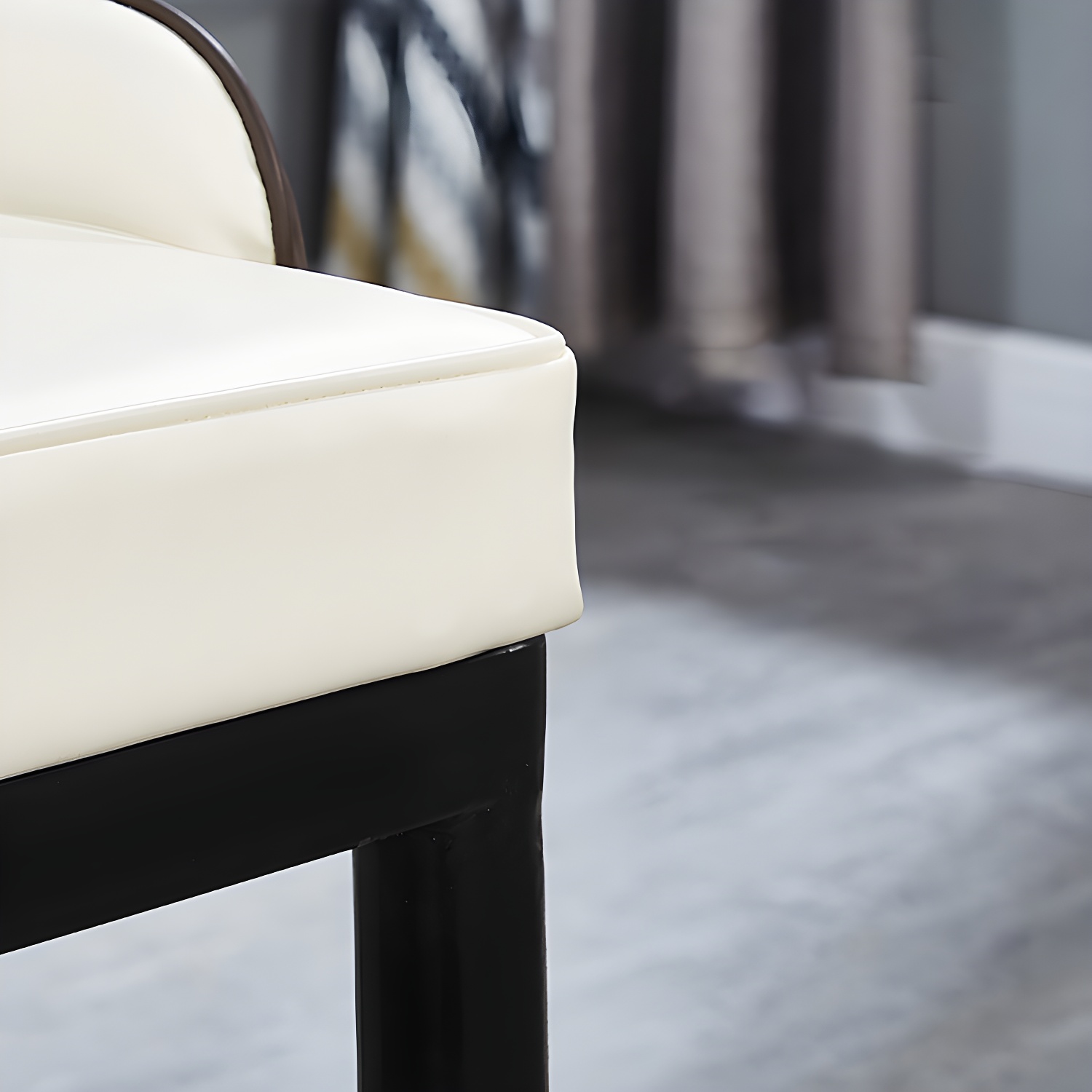 Leather Kitchen Side Chair 19'' Wide Dining Parsons Chair for Restaurant - image 13